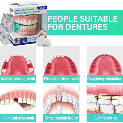YAGOO® Medical Full Denture with Strong Suction ✅ Made and Shipped from the USA🍀